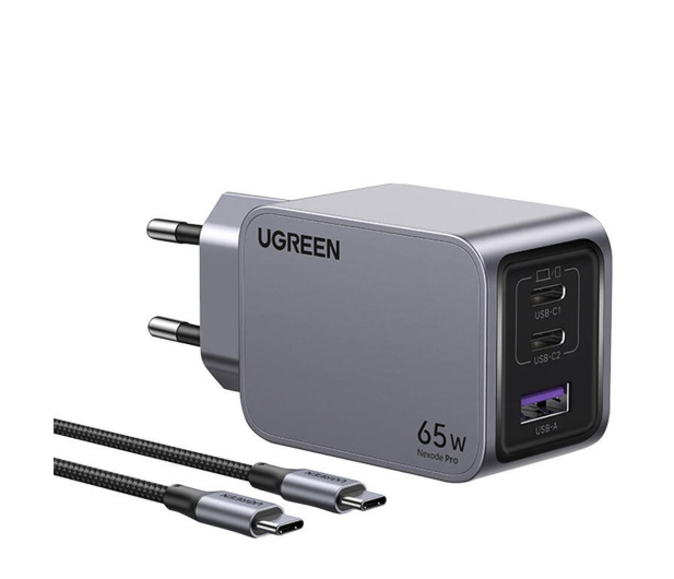 UGREEN Nexode Pro USB + 2x USB-C 65W + kabel USB-C 1.5m 6941876228713 - 1256551 - zdjęcie